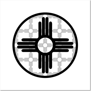 Zia Symbol Pattern - New Mexico Flag Posters and Art